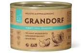 GRANDORF Консервы для собак Паштет из индейки с яблоком и малиной 200 г