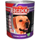 BIG DOG Консервы для собак телятина с овощами, 850 г