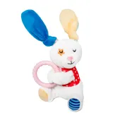 GiGwi Игрушка для собак Заяц с кольцом и пищалкой 25см, серия PLUSH FRIENDZ