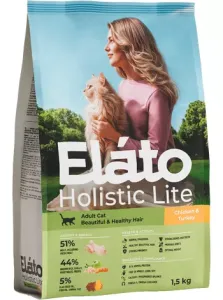 Elato Holistic Lite Adult Cat Chicken & Turkey / Beautiful & Healthy Hair сухой корм для кошек, для красивой и здоровой шерсти с курицей и индейкой