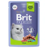Brit Premium Пауч для взрослых кошек ягненок в желе, 85 г