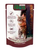 АКЦИЯ Снижение цены! Signature паучи для взрослых кошек и котов с кроликом, цукини и спирулиной (кусочки в соусе), 80 г