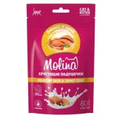Molina Хрустящие подушечки с начинкой из лосося и краба HEALTHY SKIN & SHINY COAT, 60 г
