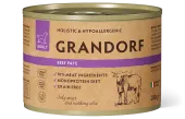 GRANDORF Консервы для собак Паштет из говядины 200 г