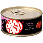 ENSO консервы для котят, паштет с телятиной и овощами, банка 100 г