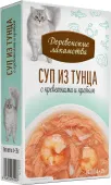 Деревенские лакомства Суп из тунца с креветками и крабом 4x35 г
