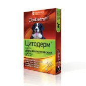 Citoderm Капли дерматологические, для улучшения кожи и шерсти, для собак от 30 до 60 кг, 4 тюбика-пипетки по 6 мл