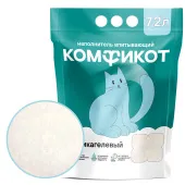 КОМФИКОТ Наполнитель силикагелевый впитывающий без аромата, 7,2 л