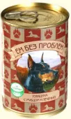 Ем без проблем Консервы для собак (говядина, рубец, печень) 410 г