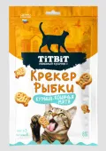 TiTBiT Лакомство для кошек Крекер рыбки Курица-кошачья мята 80г