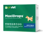 Агроветзащита Оквет MaxiDrops для собак весом от 40 до 60 кг от клещей, блох, вшей, круглых и ленточных гельминтов