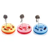 Чистый котик Игрушка для кошек Трек-круг с мышью на пружине 25 × 7,5 см