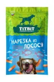 TiTBiT Лакомства для собак Рыбная Нарезка из лосося, 80 г 027820