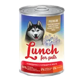 Lunch For Pets Говядина с сердцем в желе 400 г