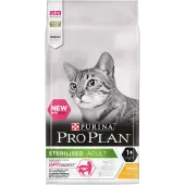 Pro Plan Sterilised для стерилизованных кошек и кастрированных котов с чувствительным пищеварением, с курицей