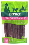 TiTBiT Колбаски Миланские для собак всех пород 370 г — XXL выгодная упаковка