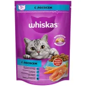 Whiskas Сухой корм для кошек Вкусные подушечки с нежным паштетом, с лососем, 350 г