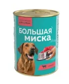 Большая Миска Консервы для собак с говядиной, 970 г
