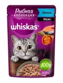 Whiskas Влажный корм для кошек, Рыбная коллекция с лососем 75 г