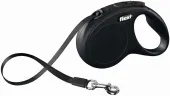 Flexi New Classic S рулетка до 15 кг 5 м., лента, черная