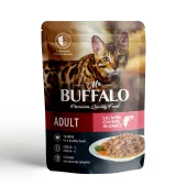 Mr.Buffalo Влажный корм ADULT HAIR & SKIN для взрослых кошек, лосось в соусе, 85 г