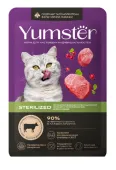 Yumster Sterilized пауч для кошек с говядиной и брусникой в соусе, 85 г
