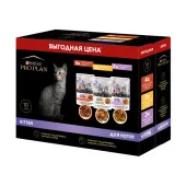 Pro Plan Kitten Набор паучей для котят: с говядиной; с индейкой; с курицей - 85 г х 10 шт