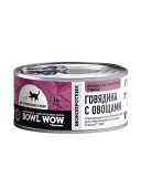 BOWL WOW Влажный корм Монопротеин для стерилизованных кошек паштет с Говядиной, 100 г