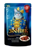 Зооник Влажный корм для кошек, ягненок в желе, 85 г