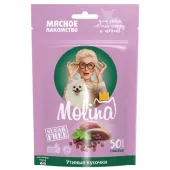 Molina Лакомство для собак Мелких пород Утиные кусочки, 50 г