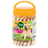 Triol Крученые палочки с уткой для собак, 340г (банка