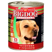 BIG DOG Консервы для собак телятина с сердцем, 850 г