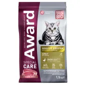 AWARD Сухой корм SPECIAL CARE Sensitive Digestion для взрослых кошек с чувствительным пищеварением со свежим мясом утки