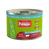 Четвероногий гурман Четвероногий гурман, консервы для котят "Паштет с говядина",  190 г