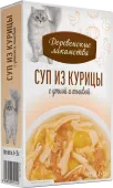 Деревенские лакомства Суп из тунца с курицы с уткой и тыквой 4x35 г