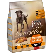 Pro Plan DUO DÉLICE, для взрослых собак средних и крупных, с говядиной и рисом,