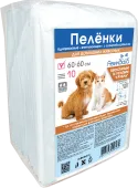 Авикоша Пеленки одноразовые впитывающие для домашних животных, 60*40 см, 1 упаковка 10 шт.