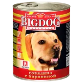 BIG DOG Консервы для собак говядина с бараниной, 850 г