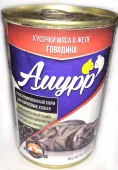 Амурр Консервы для взрослых кошек мясное ассорти в желе говядина, 415 г