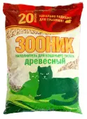 Зооник Наполнитель древесный для кошек, 20 л