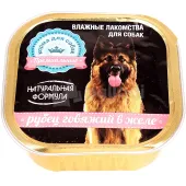 Натуральная Формула Консервы для собак Рубец говяжий в желе, ламистер 300 гр.