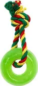 Dental Knot Кольцо мини с канатом (Зеленый) 6,5 × 6,5 × 2 см