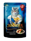 Зооник Влажный корм для кошек, форель в соусе, 85 г