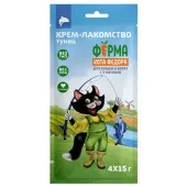 Мнямс Крем-лакомство Ферма кота Федора для кошек и котят из тунца 4 шт х 15 г