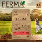 FERMA Protection сухой корм для собак мелких и средних пород, с говядиной и рубцом, 1,5 кг