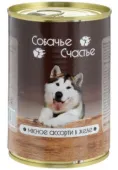 Собачье счастье Консервы для собак Мясное ассорти в желе 410 г