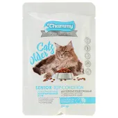 Chammy Premium Влажный корм для кошек старше 8 лет, с кроликом и индейкой, 85 г