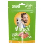 Molina Лакомство для собак Всех пород и щенков куриное филе, 50 г