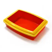 ВАКА Туалет с бортом для кошек, 43 × 32,5 × 12,5 см