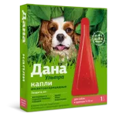 Apicenna Дана Ультра капли против клещей и блох для собак и щенков 5-10 кг, 0,8 мл